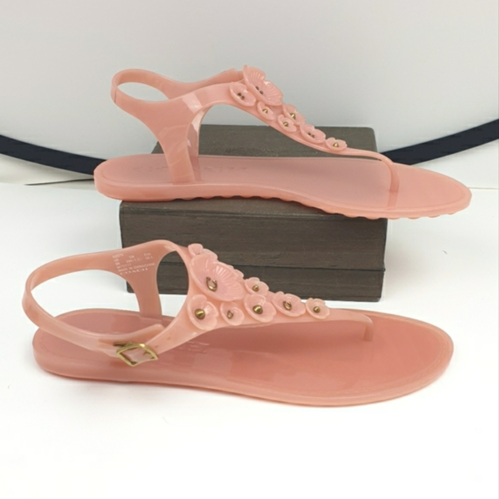Coach tea rose Jelly sandals women's size 8 Peony trmulti